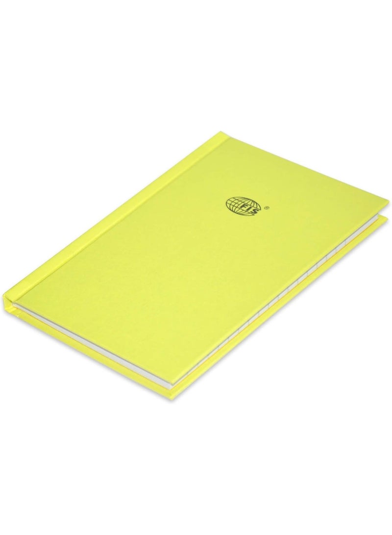 FIS 5-Piece Neon Hard Cover Note Book, 100 Sheets, Single Line, A6 Size, C.yellow Colour - FSNBA6N363 - Image 2